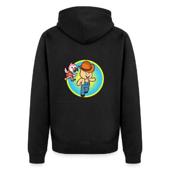 Flamingo poursuit Hick - Veste à capuche bio Premium Unisexe - noir - Dos - Nico (187cm)