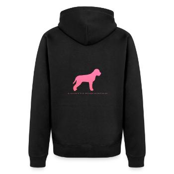 lagotto romagnolo - Unisex Premium Bio Zip Hoodie - Schwarz - Hinten - Nico (187cm)