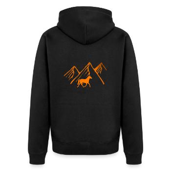 cheval - Veste à capuche bio Premium Unisexe - noir - Dos - Nico (187cm)
