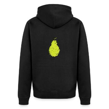 Birne Logo ohne Schrift - Unisex Premium Bio Zip Hoodie - Schwarz - Hinten - Nico (187cm)