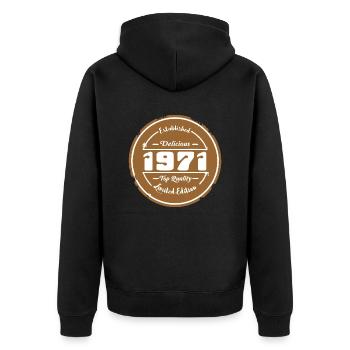 1971 Limited Edition delicious rund - Veste à capuche bio Premium Unisexe - noir - Dos - Nico (187cm)