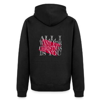 Tout ce que je fais pour les christmas, c’est toi - Veste à capuche bio Premium Unisexe - noir - Dos - Nico (187cm)