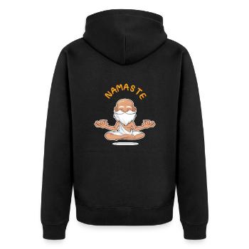 Gourou Namaste - Veste à capuche bio Premium Unisexe - noir - Dos - Nico (187cm)