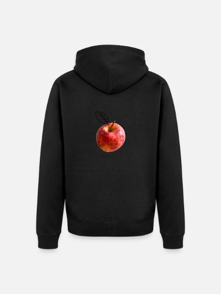 Apple leaf - Unisex Premium Organic Zip Hoodie - black