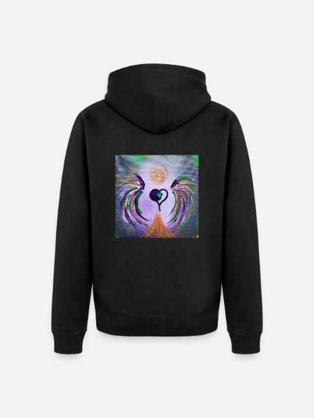 Herzengel trust you - Unisex Premium Organic Zip Hoodie - black