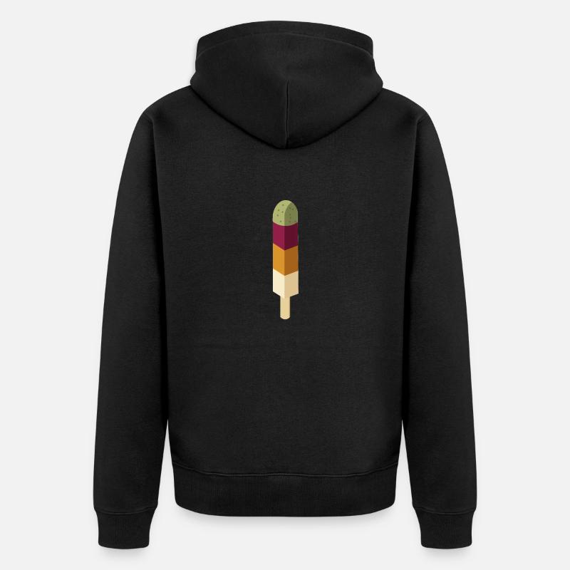 Kaktus Eis - Unisex Premium Bio Zip Hoodie - Schwarz