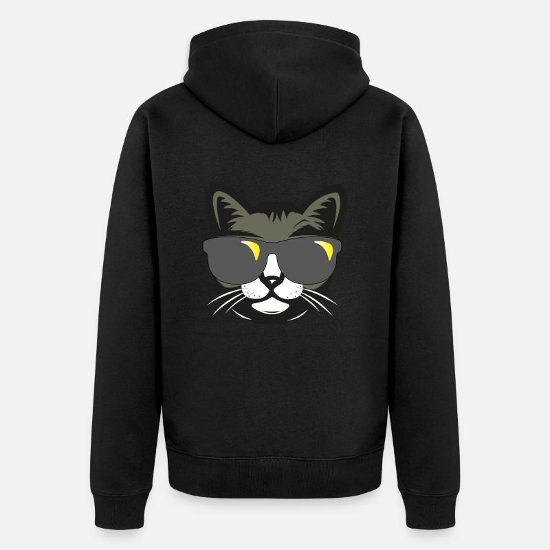 Chat - Veste à capuche bio Premium Unisexe - noir