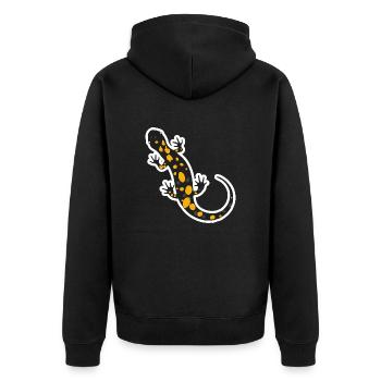Idée cadeau pour enfants tatouage salamandre de feu - Veste à capuche bio Premium Unisexe - noir - Dos - Nico (187cm)