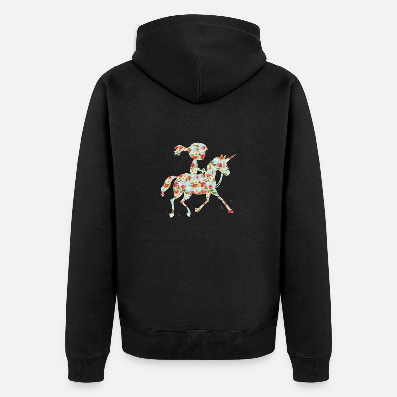 Pilote de poney - Veste à capuche bio Premium Unisexe - noir