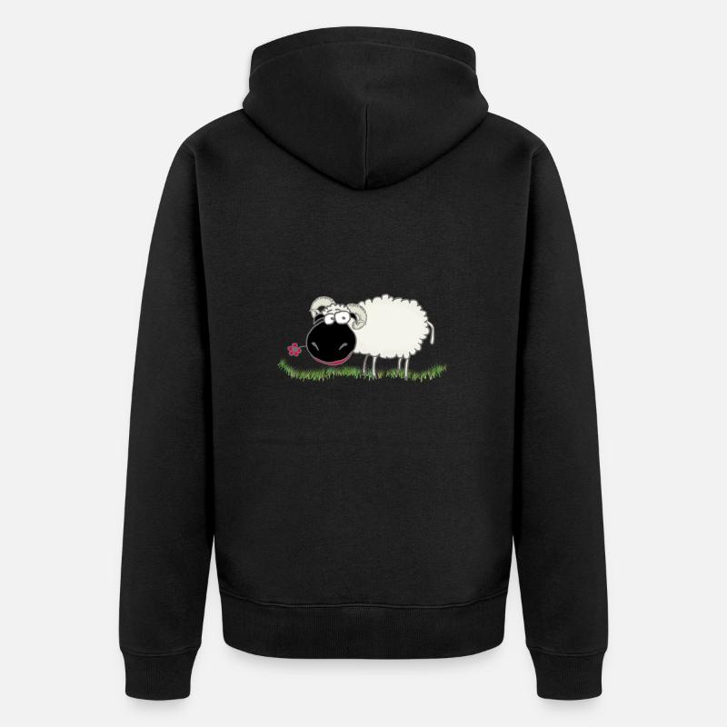 Mouton à nez noir Walliser - Veste à capuche bio Premium Unisexe - noir