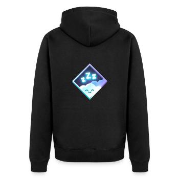 Sleeping cloud currently - Unisex Premium Organic Zip Hoodie - black - Back - Nico (187cm)