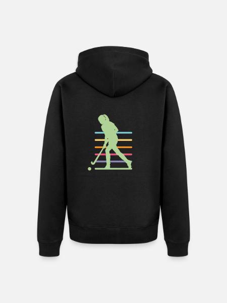 Hockey player - Unisex Premium Organic Zip Hoodie - black