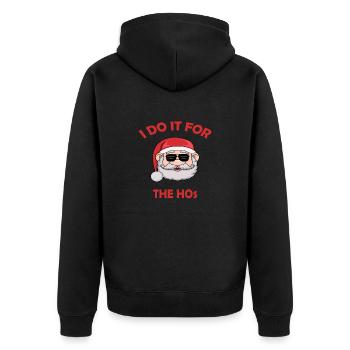 I Do It For The Hos Funny Christmas Santa - Veste à capuche bio Premium Unisexe - noir - Dos - Nico (187cm)