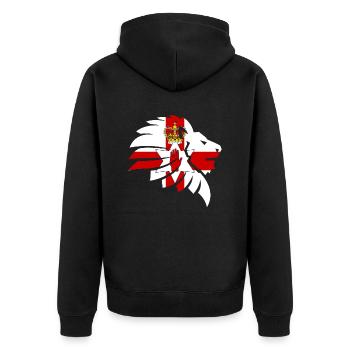 Northern Ireland - Unisex Premium Organic Zip Hoodie - black - Back - Nico (187cm)