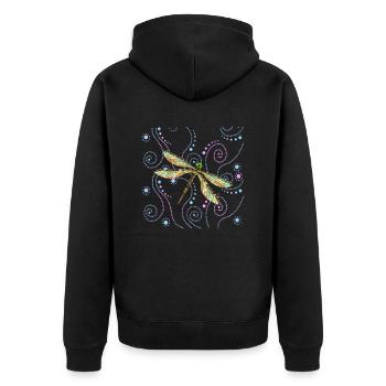 Libellule - Veste à capuche bio Premium Unisexe - noir - Dos - Nico (187cm)