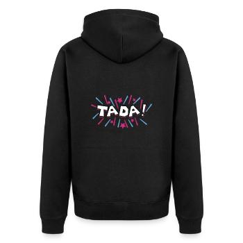 Ta Da Zaubertrick Party Lustige Geschenkidee - Unisex Premium Bio Zip Hoodie - Schwarz - Hinten - Nico (187cm)
