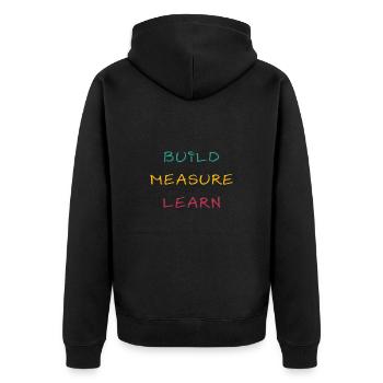 Construire Mesurer Apprendre - Veste à capuche bio Premium Unisexe - noir - Dos - Nico (187cm)