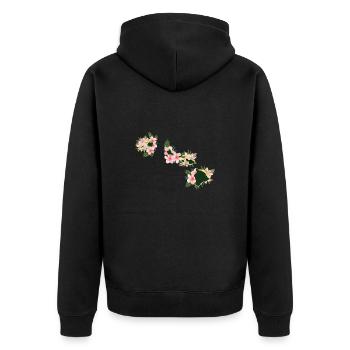 Hawaï Carte Hawaï fleurs Aloha idée cadeau - Veste à capuche bio Premium Unisexe - noir - Dos - Nico (187cm)