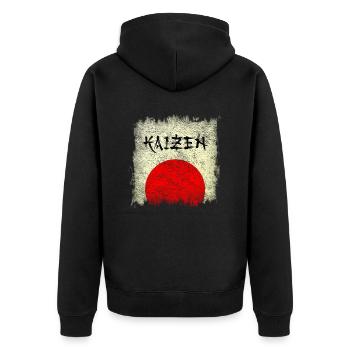 Kaizen - Veste à capuche bio Premium Unisexe - noir - Dos - Nico (187cm)