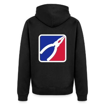 Logo de l'outil de pinces - Veste à capuche bio Premium Unisexe - noir - Dos - Nico (187cm)