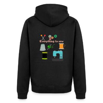 EVEYTHING À SEW - Veste à capuche bio Premium Unisexe - noir - Dos - Nico (187cm)