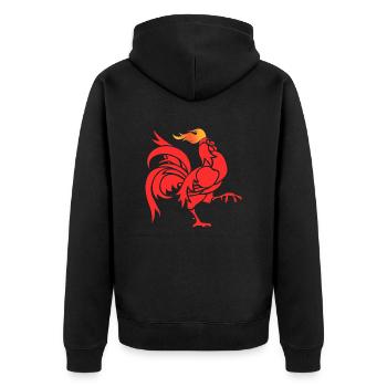 coq - Veste à capuche bio Premium Unisexe - noir - Dos - Nico (187cm)