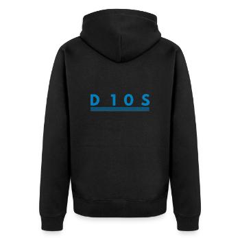 D10S - Veste à capuche bio Premium Unisexe - noir - Dos - Nico (187cm)