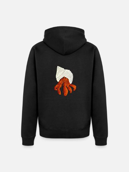 Bernard the Hermit - Unisex Premium Organic Zip Hoodie - black