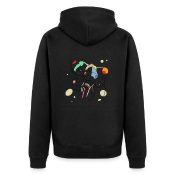 l'éléphant - Veste à capuche bio Premium Unisexe - noir - Dos - Nico (187cm)
