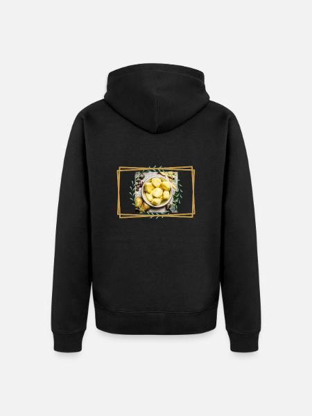 Potatos lover - Unisex Premium Organic Zip Hoodie - black