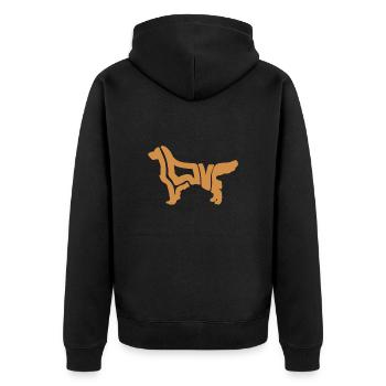 Amour Golden Retriever - Veste à capuche bio Premium Unisexe - noir - Dos - Nico (187cm)