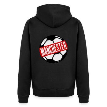 Football de Manchester - Veste à capuche bio Premium Unisexe - noir - Dos - Nico (187cm)