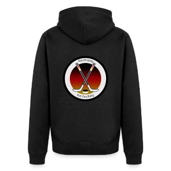 Ice Hockey | Germany | Deutschland | Eishockey - Unisex Premium Bio Zip Hoodie - Schwarz - Hinten - Nico (187cm)