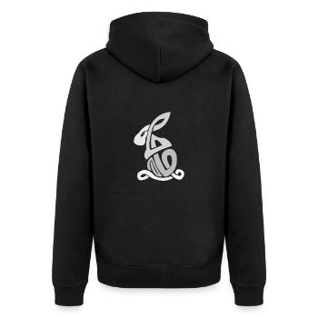 Symboles celtiques Lapin Nodule Celtique Poison - Veste à capuche bio Premium Unisexe - noir - Dos - Nico (187cm)