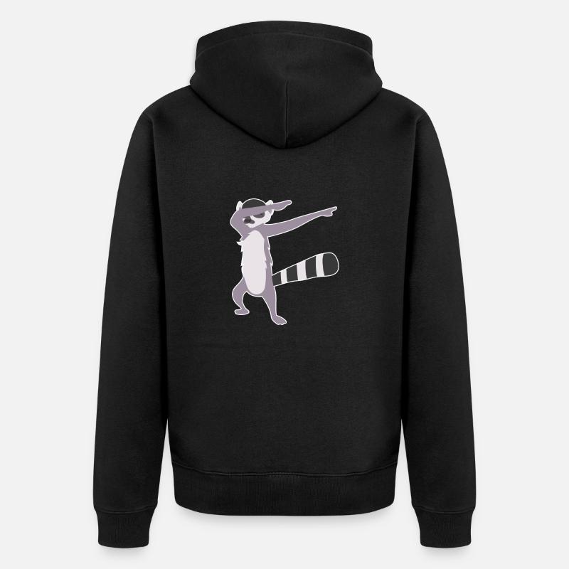 Dabbing Lemur Dab Danser Lemur Lover Gave Idé - Premium økologisk unisex-hættejakke - sort