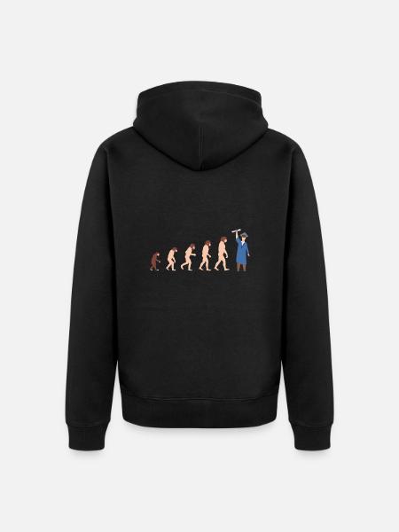 Evolution Graduates Bachelor Gift - Unisex Premium Organic Zip Hoodie - black
