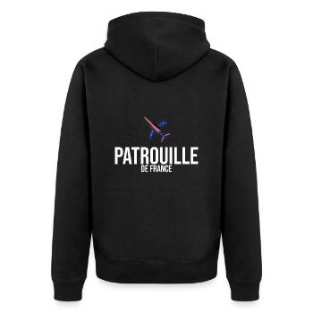 Patrouille de France meeting aérien armée de l'air - Veste à capuche bio Premium Unisexe - noir - Dos - Nico (187cm)