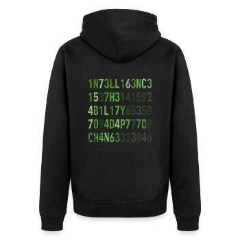 Intelligence Is The Ability To Adapt To Change - Unisex Premium Organic Zip Hoodie - black - Back - Nico (187cm)