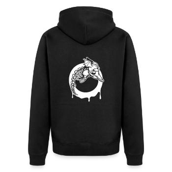 Reikland Dauphins Morts-vivants - Blanc - Veste à capuche bio Premium Unisexe - noir - Dos - Nico (187cm)