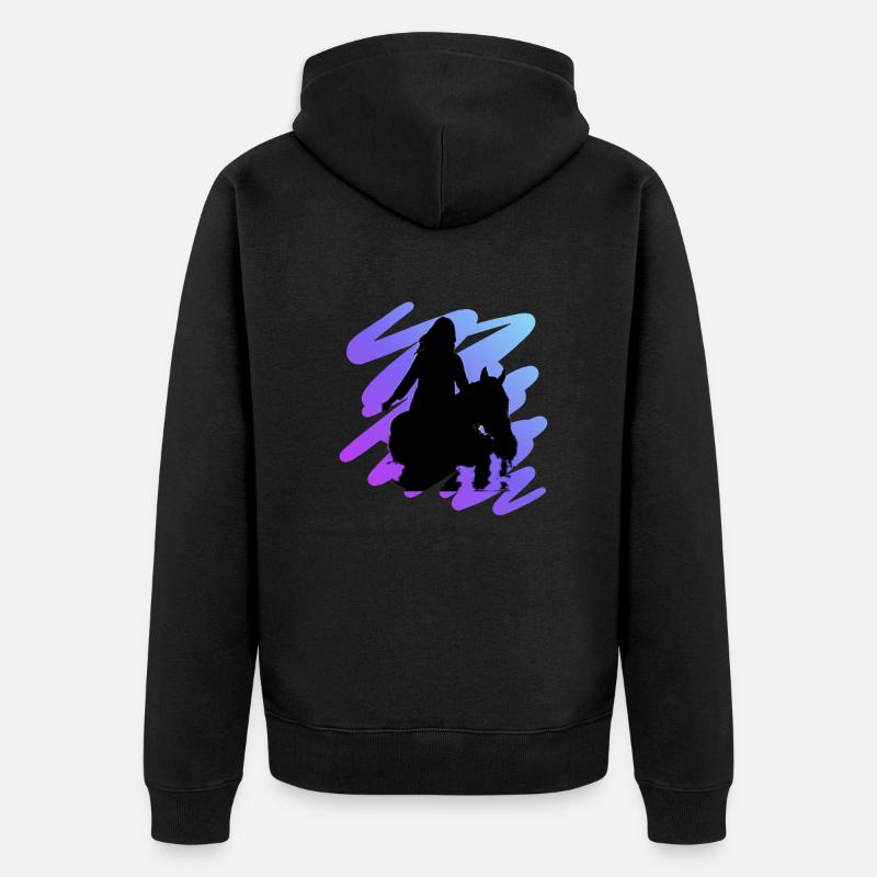 Cheval - Veste à capuche bio Premium Unisexe - noir