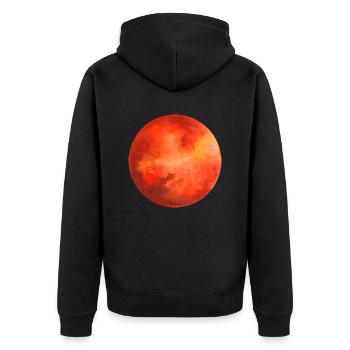 Mars ( Mars ) - Veste à capuche bio Premium Unisexe - noir - Dos - Nico (187cm)