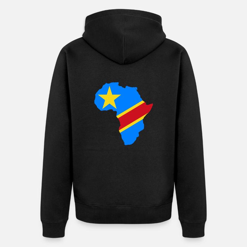Congo RDC - Veste à capuche bio Premium Unisexe - noir