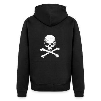 pirate - Veste à capuche bio Premium Unisexe - noir - Dos - Nico (187cm)