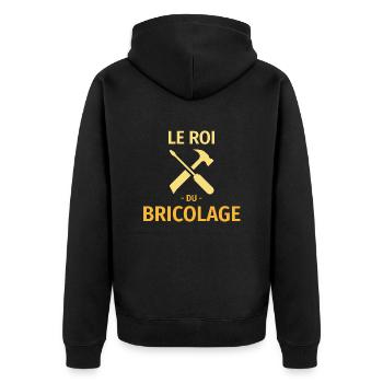 Le roi du bricolage - Veste à capuche bio Premium Unisexe - noir - Dos - Nico (187cm)