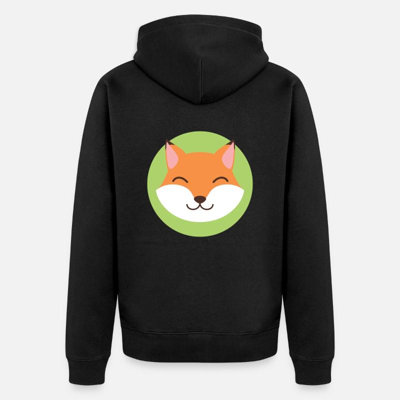 Fuchs - Unisex Premium Bio Zip Hoodie - Schwarz