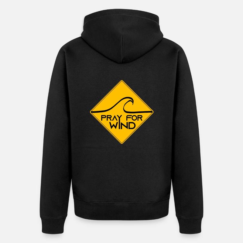Pray for wind - Veste à capuche bio Premium Unisexe - noir