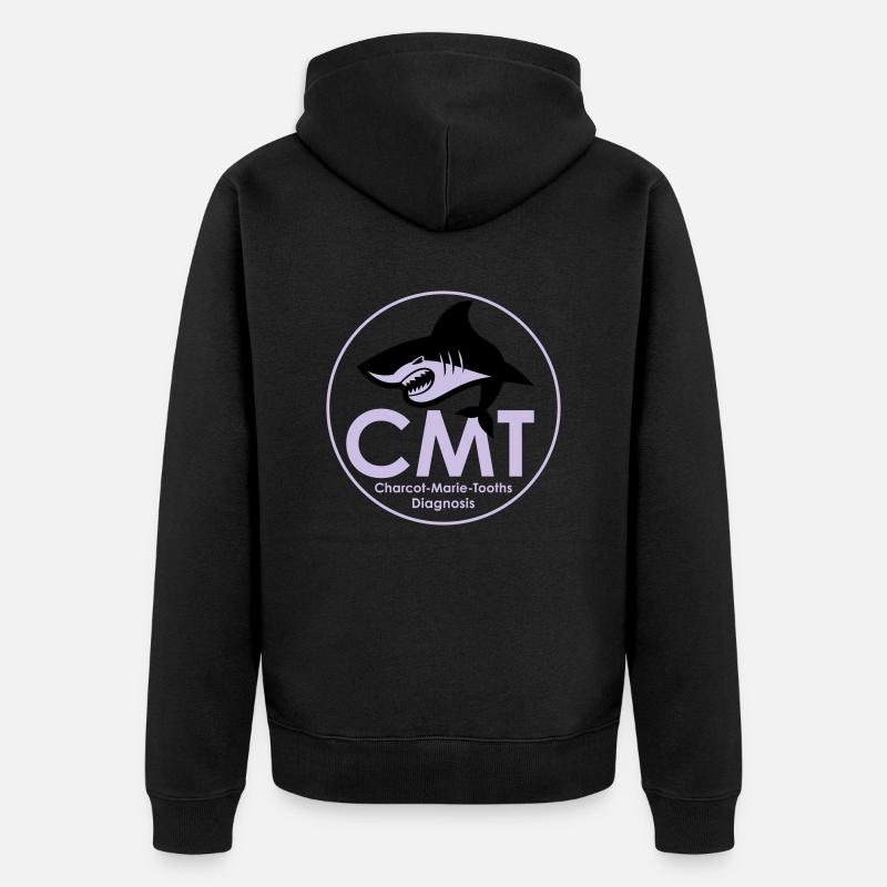 CMT LOGO - Unisex Premium Bio Zip Hoodie - Schwarz
