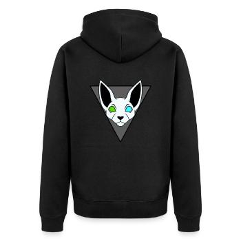 Sphinx cat - Unisex Premium Bio Zip Hoodie - Schwarz - Hinten - Nico (187cm)