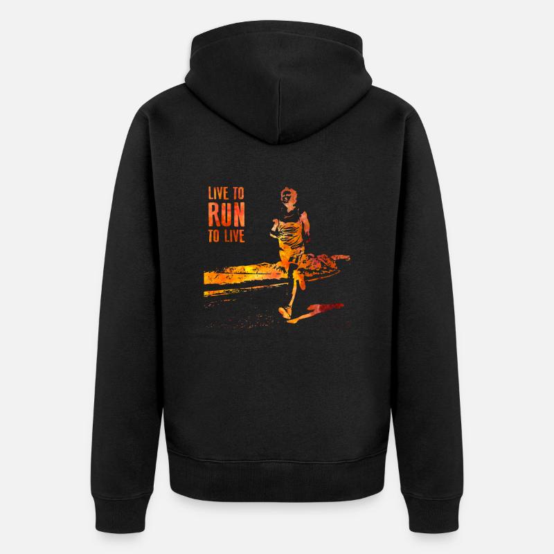 Courir - Veste à capuche bio Premium Unisexe - noir