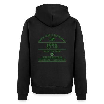 Une légende galloise 1995 - Veste à capuche bio Premium Unisexe - noir - Dos - Nico (187cm)